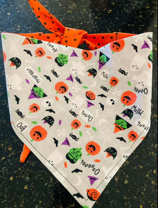 Bandana-Halloween Pumpkins, Ghosts, & Witches