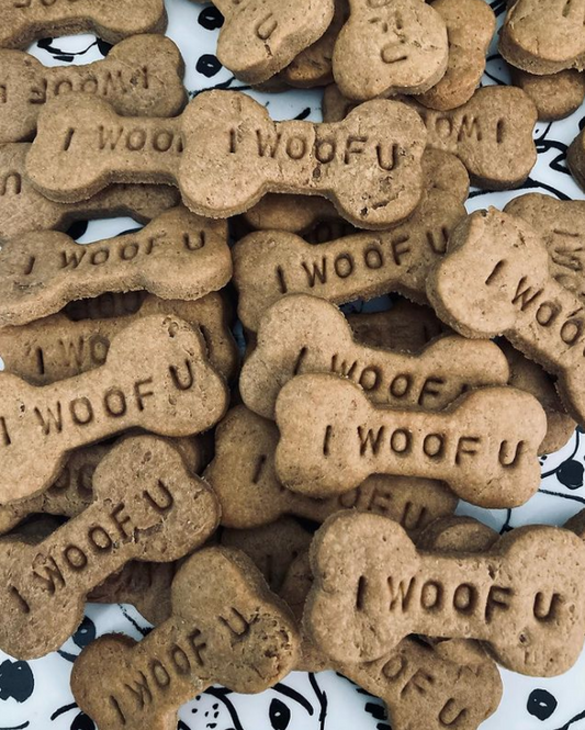 Peanut Butter "I Woof U" Dog Treats